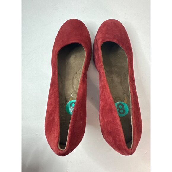 Aerosoles Women's Size 8W Red Mid Heel Shoes Holiday Romantic office party fall - Picture 4 of 6